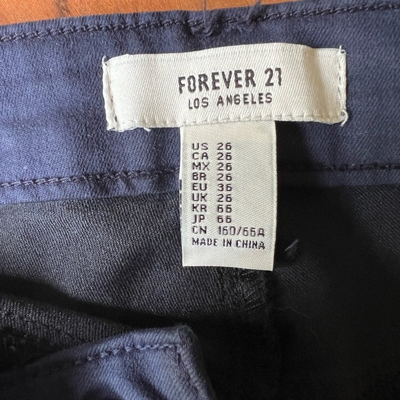 Forever 21 Blue Skinny Mid Rise Jeans Size 26 - Picture 3 of 4